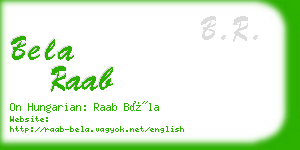 bela raab business card